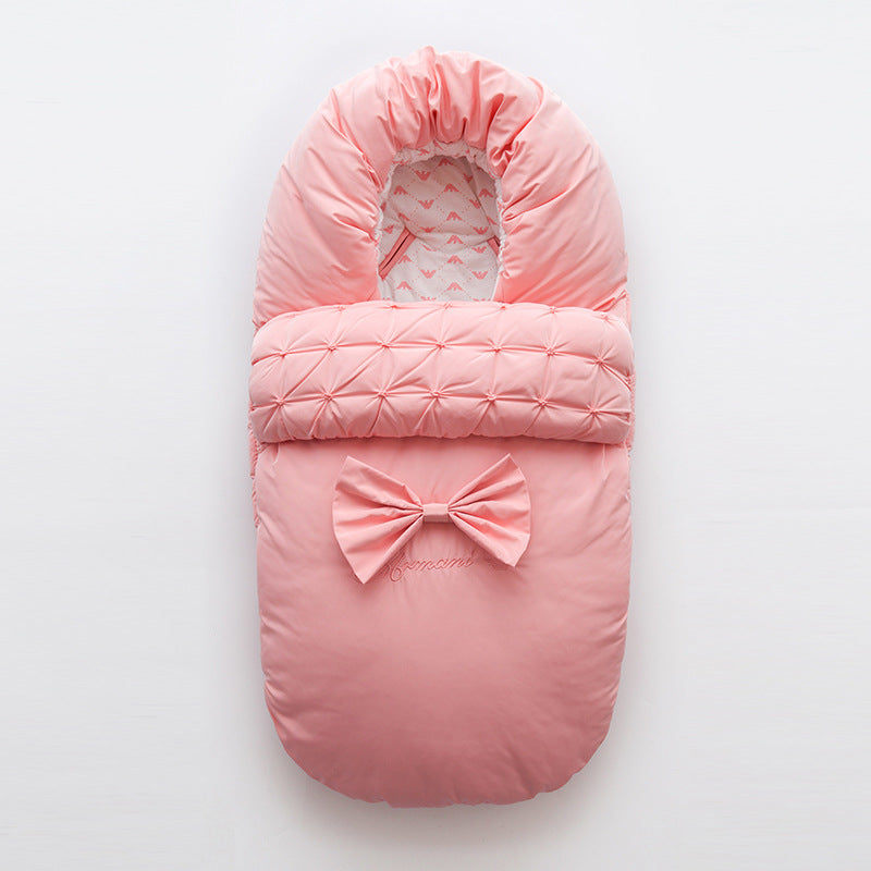 Premium Nouveau Bebe Sac De Couchage Nouveau-nes Sacs De Nuit Couverture Enveloppe Arc Bebe Exterieur Enfant En Bas Age Hiver Chaud Emmailloter Poussette Enveloppement