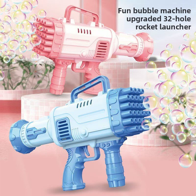 Automatic bubble-blowing toy machine