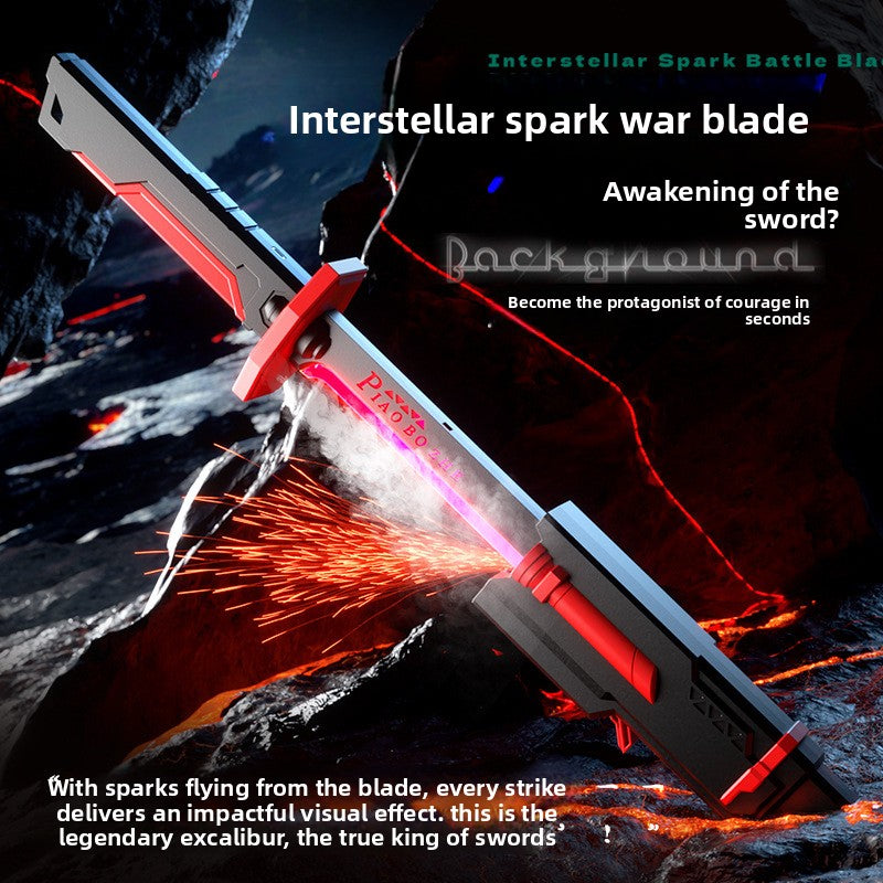 LED Light Up Battle Sword with Sound and Spray