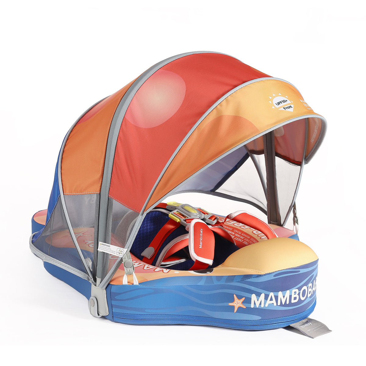 Infant Starfish Swimming Ring with Sunshade