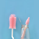 Baby Silicone Baby Bottle Brush Straw Scrubbing Baby Bottle Brush Cleaning