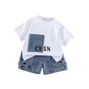 Boys Summer Short Sleeve with Letter Patch