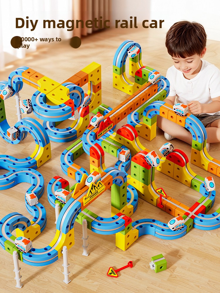 Magic Transformable Magnetic Track Cube Building Set