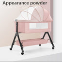Adjustable Height Portable Baby Crib with Mosquito Net
