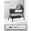 Adjustable Height Portable Baby Crib with Mosquito Net