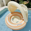 Children Inflatable Swim Seat Ring with Sunshade