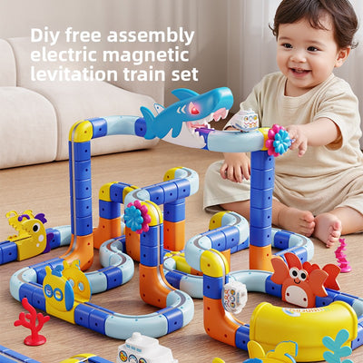Magnetic Ocean Shark Train Toy Set