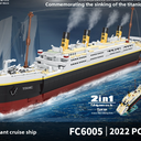 Titanic Cruise Ship Building Block Model