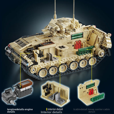Military Building Blocks M2 Bradley Armored Vehicle Model