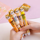 Creative 10-Color Cute Ballpoint Pen with Fun Designs