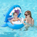 Children Inflatable Swim Seat Ring with Sunshade
