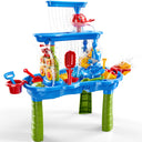 Multifunctional Children Water Sand Play Table with Wheels