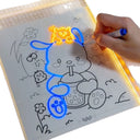 Children's DIY Plug-in Luminous Drawing Board with Stand and Brushes