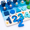 Five-in-One Ocean Logarithmic Board Early Education Toy