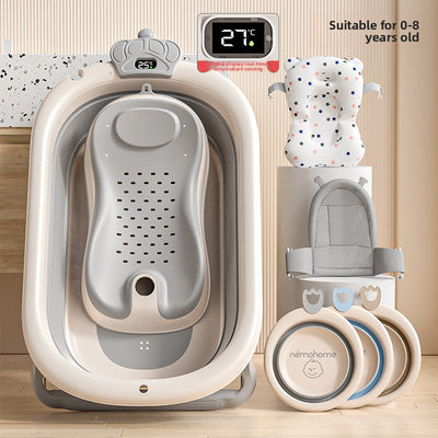 Foldable Baby Bath Tub with Temperature Display