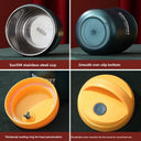 Insulated Stainless Steel Soup Cup with Sealable Lid