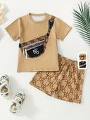 Men's children's clothing short-sleeved shorts T-shirt