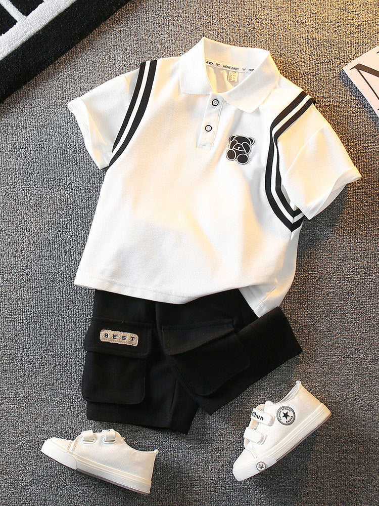 Boys Summer Polo Shirt Shorts