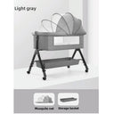 Adjustable Height Portable Baby Crib with Mosquito Net