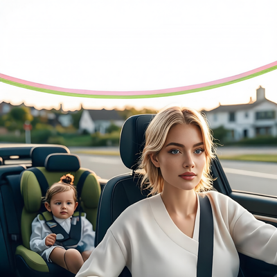 Car Baby Monitor with Adjustable Camera
