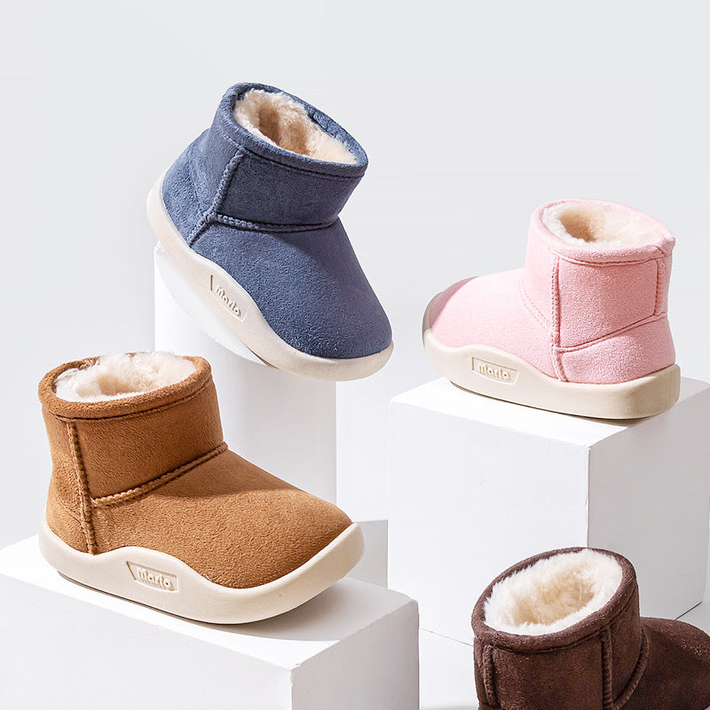 Kids Fleece Lined Winter Snow Boots