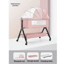Adjustable Height Portable Baby Crib with Mosquito Net