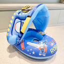 Children Inflatable Swim Seat Ring with Sunshade