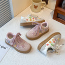 Girls Floral Casual Sneakers