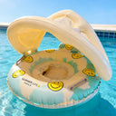 Children Inflatable Swim Seat Ring with Sunshade